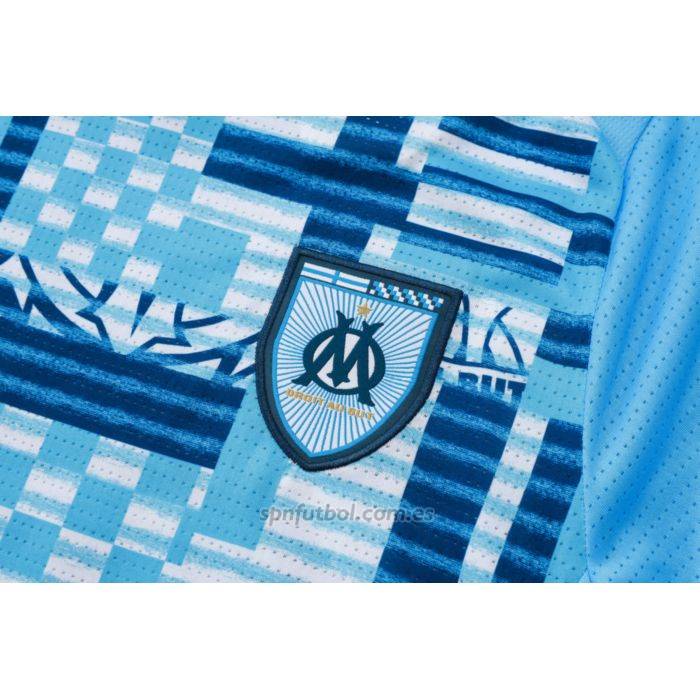 Chandal del Olympique Marsella Manga Corta 2024-2025 Azul - Pantalon Corto